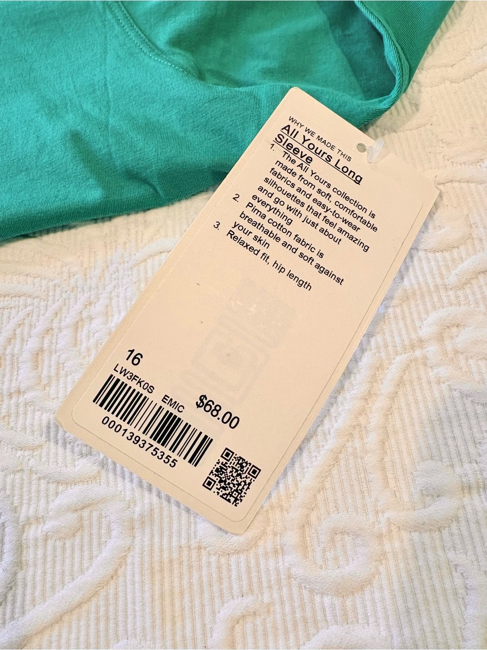 Lululemon All Yours™ Long Sleeve Top - Emerald Ice - Picture 5 of 7